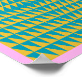 明るいカラフル幾何三角形デザイン ポスター (角)