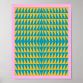 明るいカラフル幾何三角形デザイン ポスター (正面)