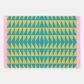 明るいカラフル幾何三角形デザイン ラッピングペーパーシート (正面2)