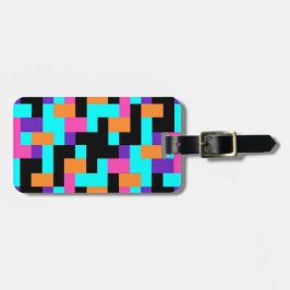 明るいカラフル幾何学模様 ラゲッジタグ