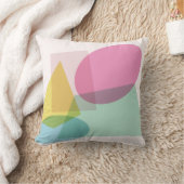 明るいカラフル幾何学的シェイプのコラージュ クッション (ブランケット)
