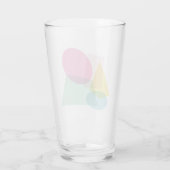 明るいカラフル幾何学的シェイプのコラージュ タンブラーグラス (裏面)