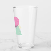 明るいカラフル幾何学的シェイプのコラージュ タンブラーグラス (左)