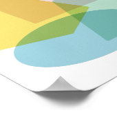 明るいカラフル幾何学的シェイプのコラージュ ポスター (角)