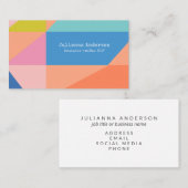 明るいカラフル幾何形状クリエイティブアート 名刺 (正面/裏面)