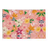 明るいカラフル手絵を描フローラ 枕カバー (裏面-右)