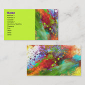 明るいカラフル抽象芸術アート名刺 名刺 (正面/裏面)