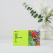 明るいカラフル抽象芸術アート名刺 名刺 (スタンド正面)