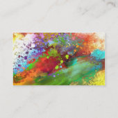 明るいカラフル抽象芸術アート名刺 名刺 (裏面)