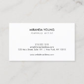 明るいカラフル抽象芸術ウォーターカラーアートホワイト 名刺 (裏面)