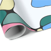 明るいカラフル抽象芸術パターン – ピンクブルーグリーン ラッピングペーパー (ロールコーナー)