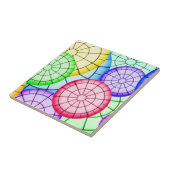 明るいカラフル抽象芸術円パターン タイル (側面)