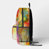 明るいカラフル抽象芸術絵を描とモノグラム プリントバックパック (右)