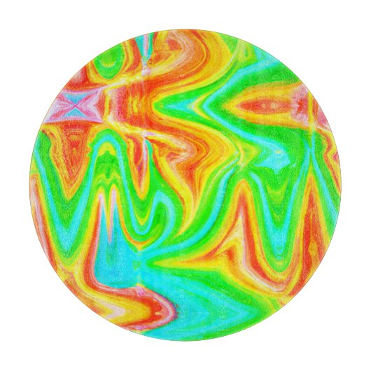 明るいカラフル抽象芸術 カッティングボード (正面)