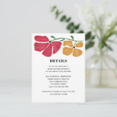 明るいカラフル新しいフローラ結婚の詳細 エンクロージャーカード (スタンド正面)