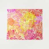 明るいカラフル春花 タペストリー (正面(横))