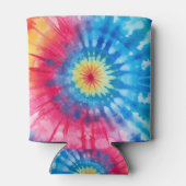 明るいカラフル水カラー絞り染め 缶クーラー (裏面)