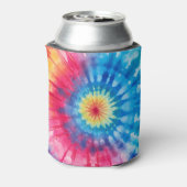 明るいカラフル水カラー絞り染め 缶クーラー (缶裏面)
