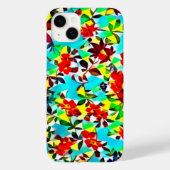 明るいカラフル水彩花の模様 Case-Mate iPhoneケース (裏面)