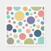 明るいカラフル水玉模様 スタンダードランチョンナプキン (正面)