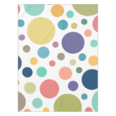 明るいカラフル水玉模様 テーブルクロス (正面)