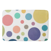 明るいカラフル水玉模様 バスマット (正面)