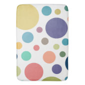 明るいカラフル水玉模様 バスマット (正面縦)