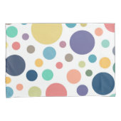 明るいカラフル水玉模様 枕カバー (正面右)