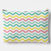 明るいカラフル波状パタモノグラムのーン アクセサリーポーチ (裏面)