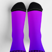 明るいカラフル澄んピュアカラーピンクパープルグレーズ ソックス (上部)