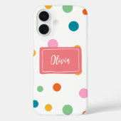 明るいカラフル点パーソナライズされた Case-Mate iPhoneケース (裏面)
