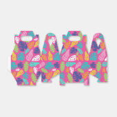 明るいカラフル熱帯の夏葉のパターン フェイバーボックス (折り畳みなし)