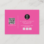 明るいカラフル熱帯の夏葉のパターン 名刺 (裏面)