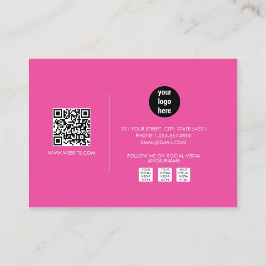 明るいカラフル熱帯の夏葉のパターン 名刺 (裏面)