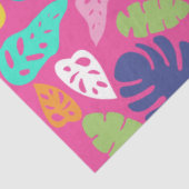 明るいカラフル熱帯の夏葉のパターン 薄葉紙 (詳細)