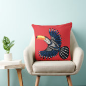 明るいカラフル熱帯ジャングルトゥーカンバード クッション (椅子)