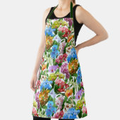 明るいカラフル熱帯蘭フローラ エプロン (インサイチュ)