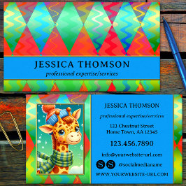 明るいカラフル目を引く名刺 名刺