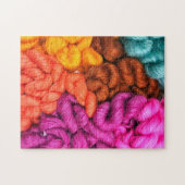 明るいカラフル糸の写真 ジグソーパズル (横)