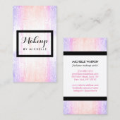 明るいカラフル紙吹雪ドットのメイクアップアーティスト 名刺 (正面/裏面)