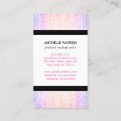 明るいカラフル紙吹雪ドットのメイクアップアーティスト 名刺 (裏面)