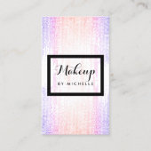 明るいカラフル紙吹雪ドットのメイクアップアーティスト 名刺 (正面)