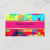 明るいカラフル紙吹雪抽象芸術 名刺 (正面)