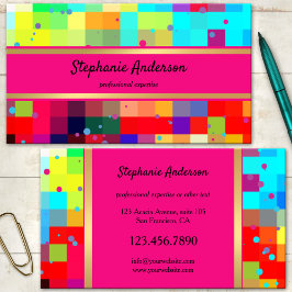 明るいカラフル紙吹雪抽象芸術 名刺