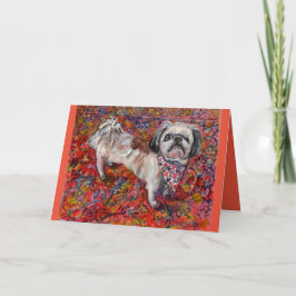 明るいカラフル絵を描の水色の救助隊 カード