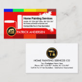 明るいカラフル絵を描色の画家 名刺 (正面/裏面)