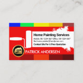 明るいカラフル絵を描色の画家 名刺 (正面)