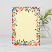 明るいカラフル縁どフローラ 招待状 (スタンド正面)