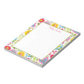 明るいカラフル花柄 ノートパッド (回転)