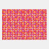 明るいカラフル花柄 ラッピングペーパーシート (正面3)